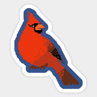 8-bit Cardinal Sticker